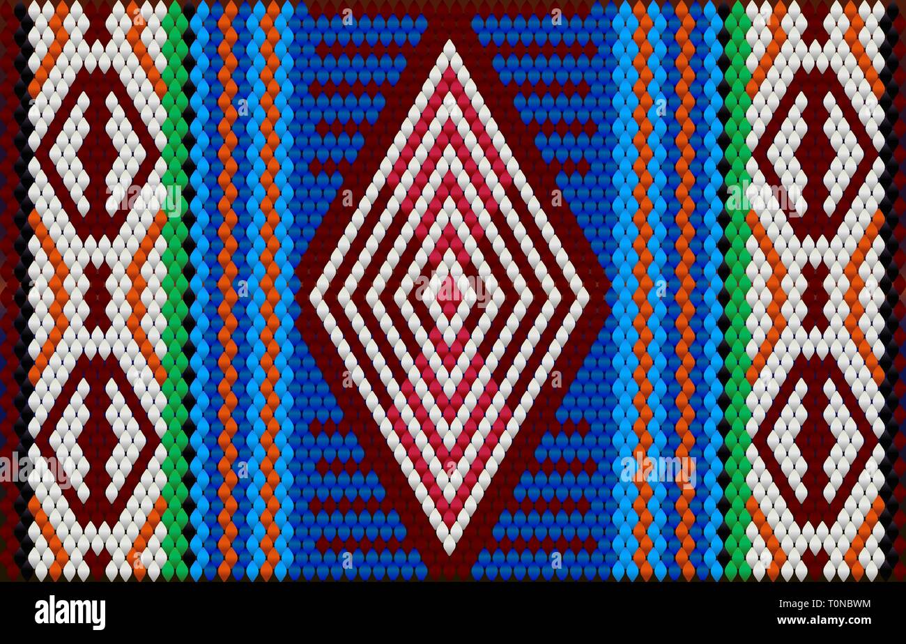 L'ornamento tradizionale degli abitanti dell est e del mondo arabo in cui i ricchi colori attirano buona fortuna e ricchezza. Illustrazione Vettoriale