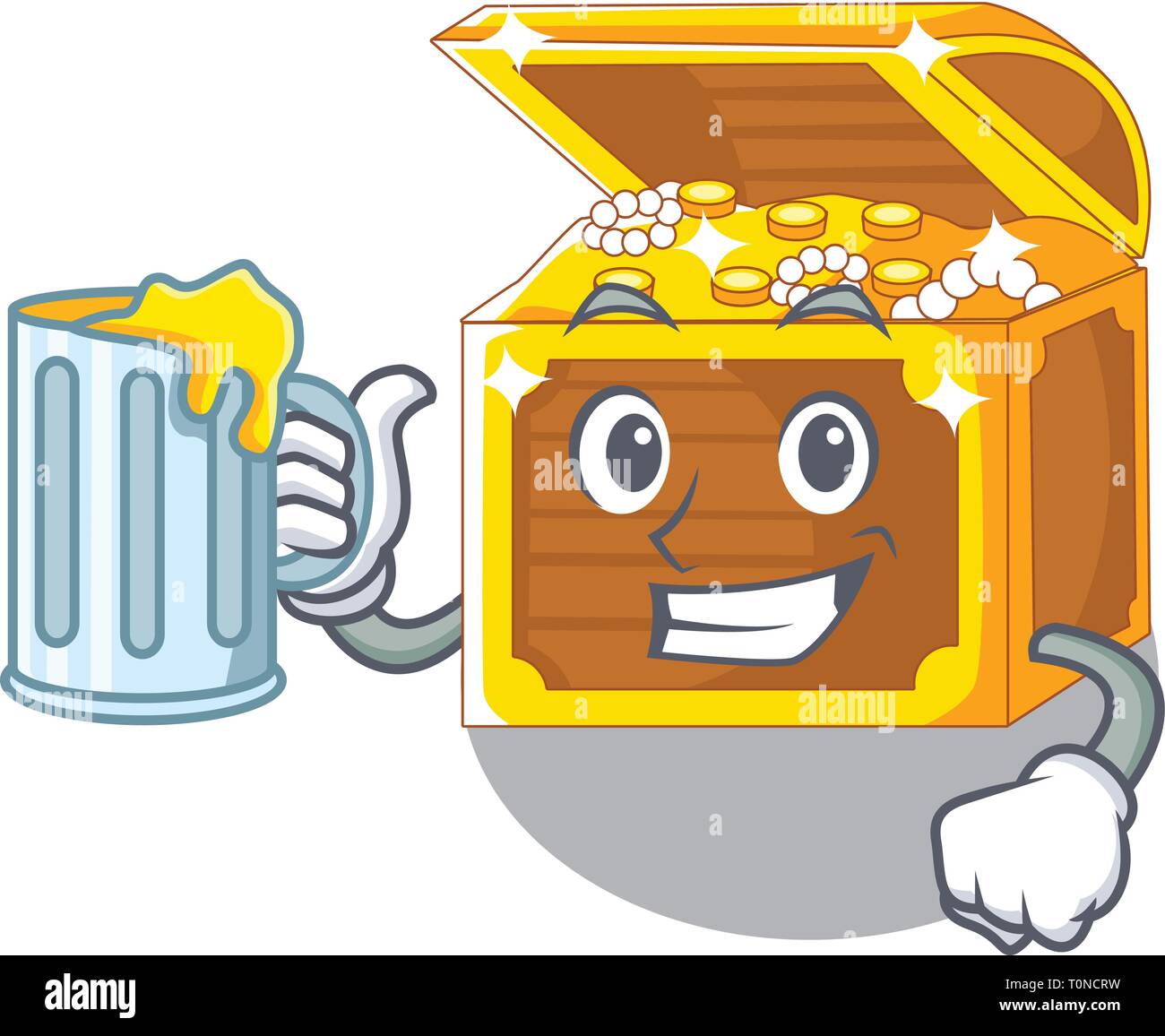 Con succo tesoro cartoni subacqueo in acqua Illustrazione Vettoriale