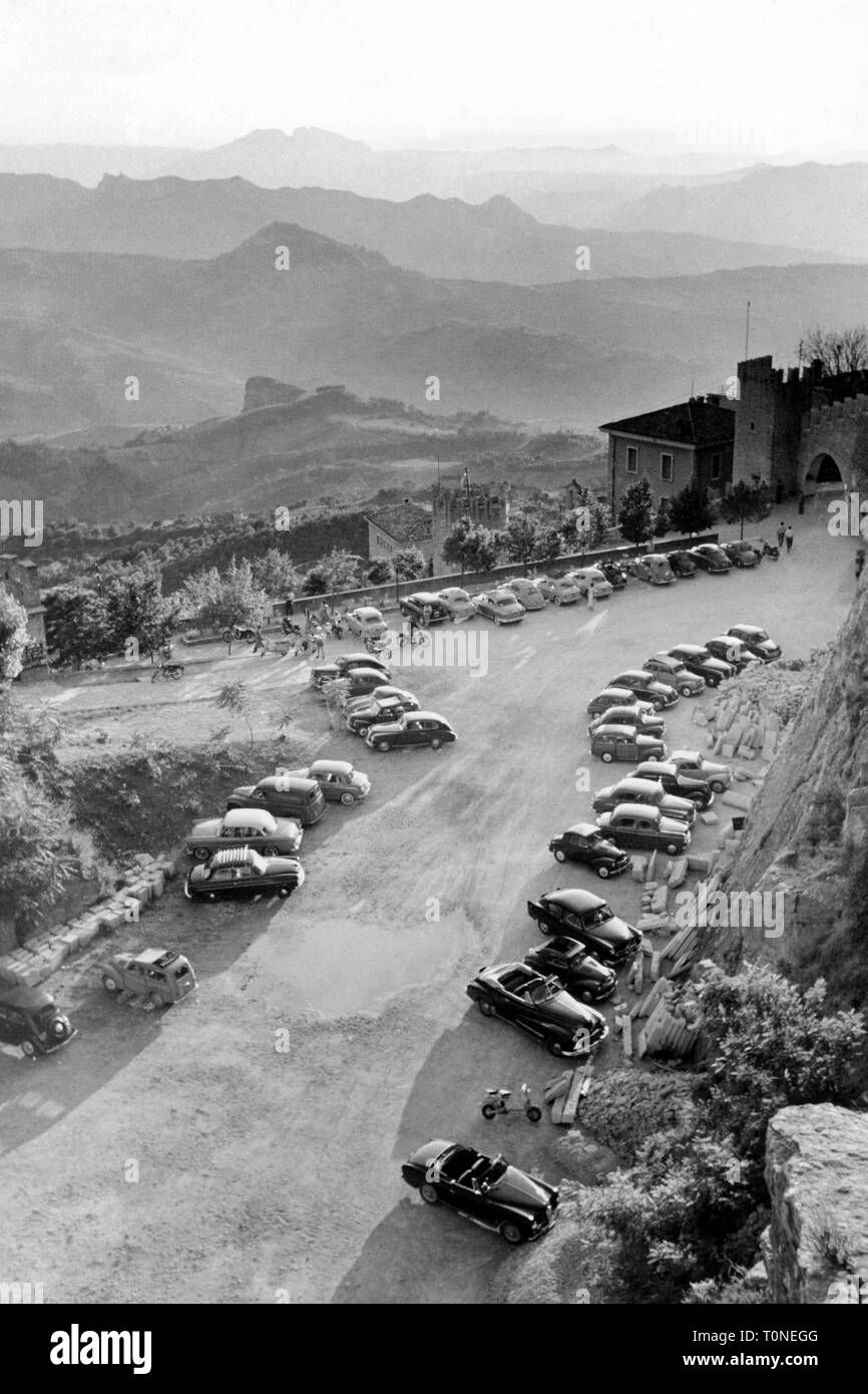 Panorama, Repubblica di San Marino, Europa 1962 Foto Stock