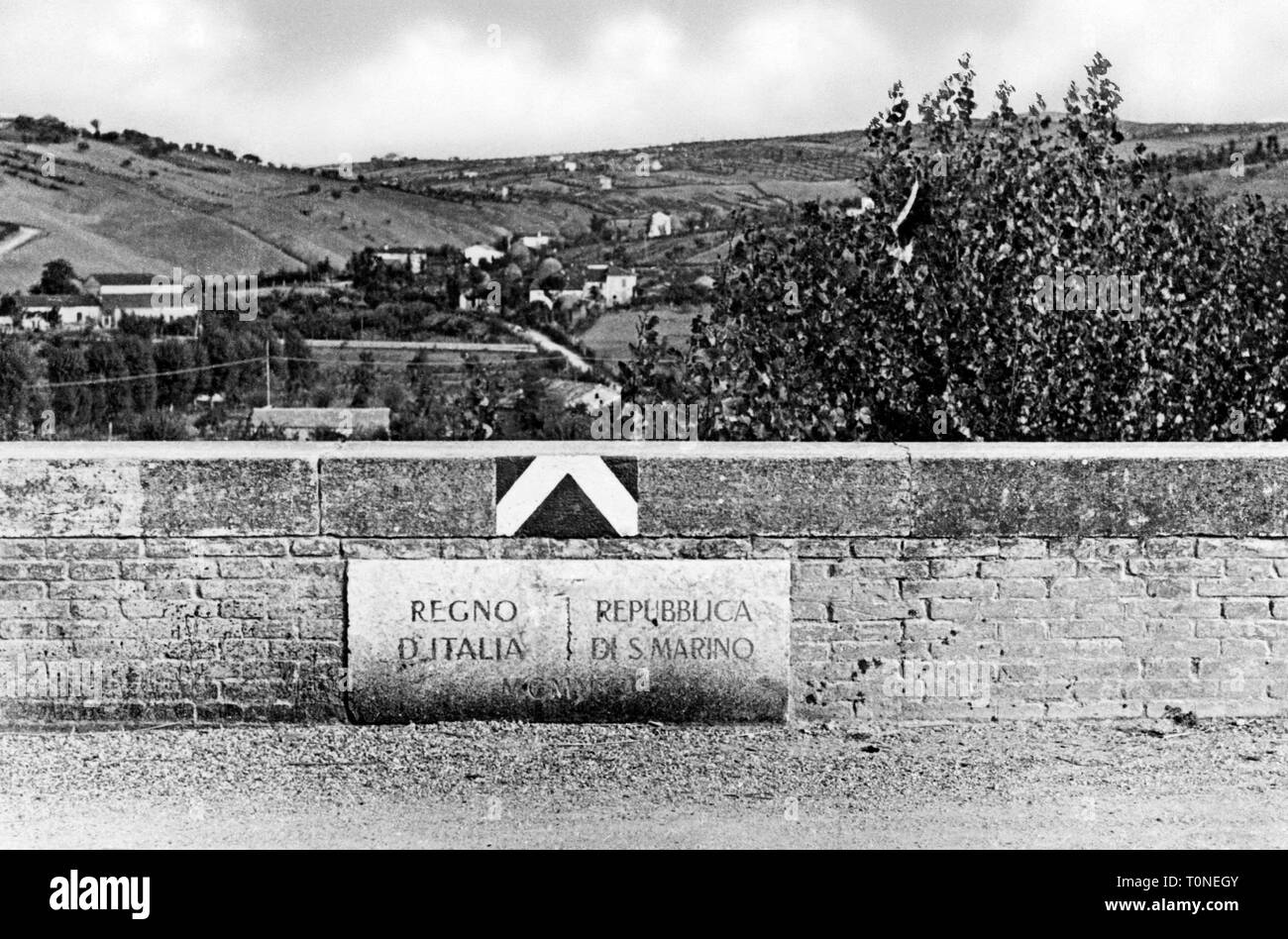 Repubblica di San Marino, ai limiti di norma 1949 Foto Stock