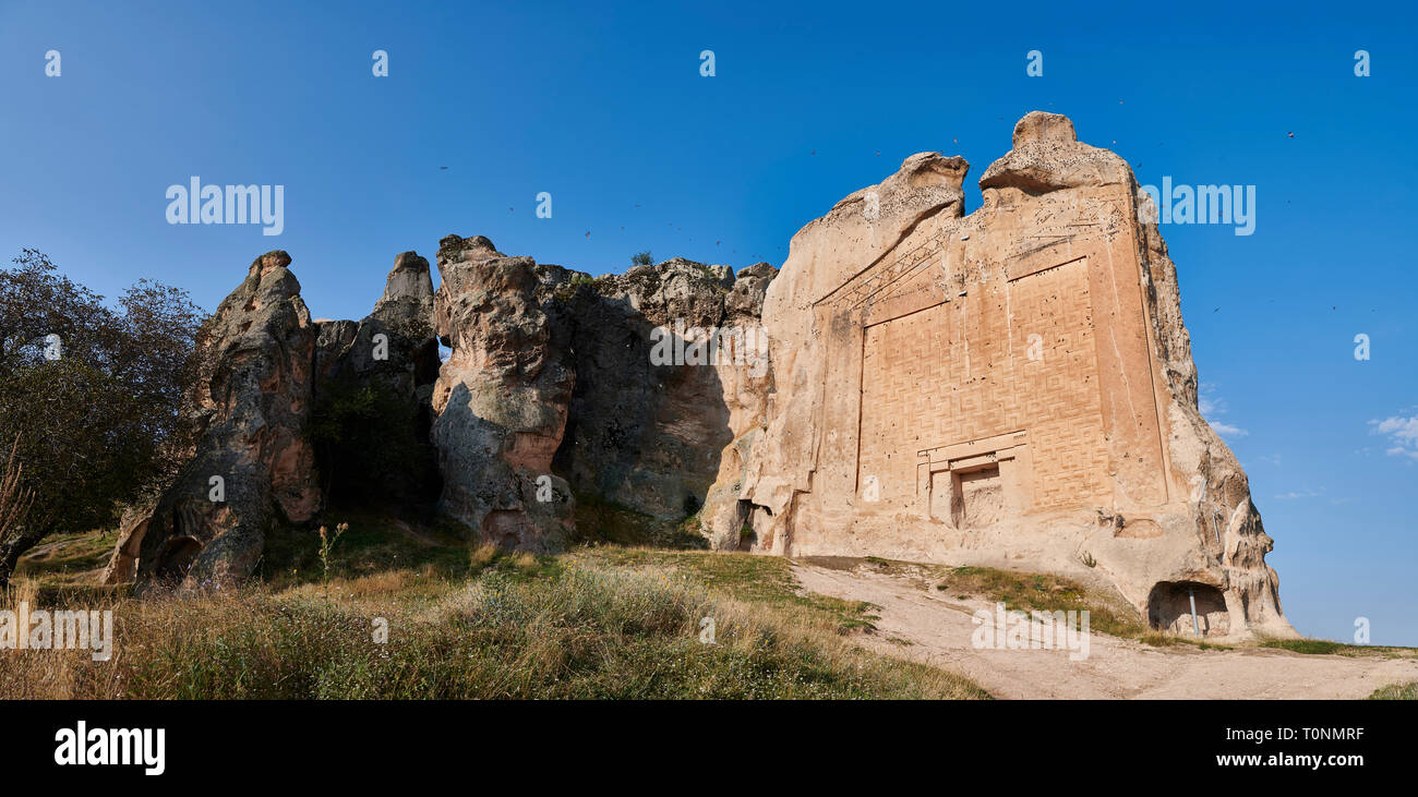 La Frigia rock monumento conosciuto localmente come Yazilikaya, ( scritto rock ) . 8 - VI secolo A.C. . Midas City, Yazilikaya, Eskisehir, Turchia. Questo è Foto Stock