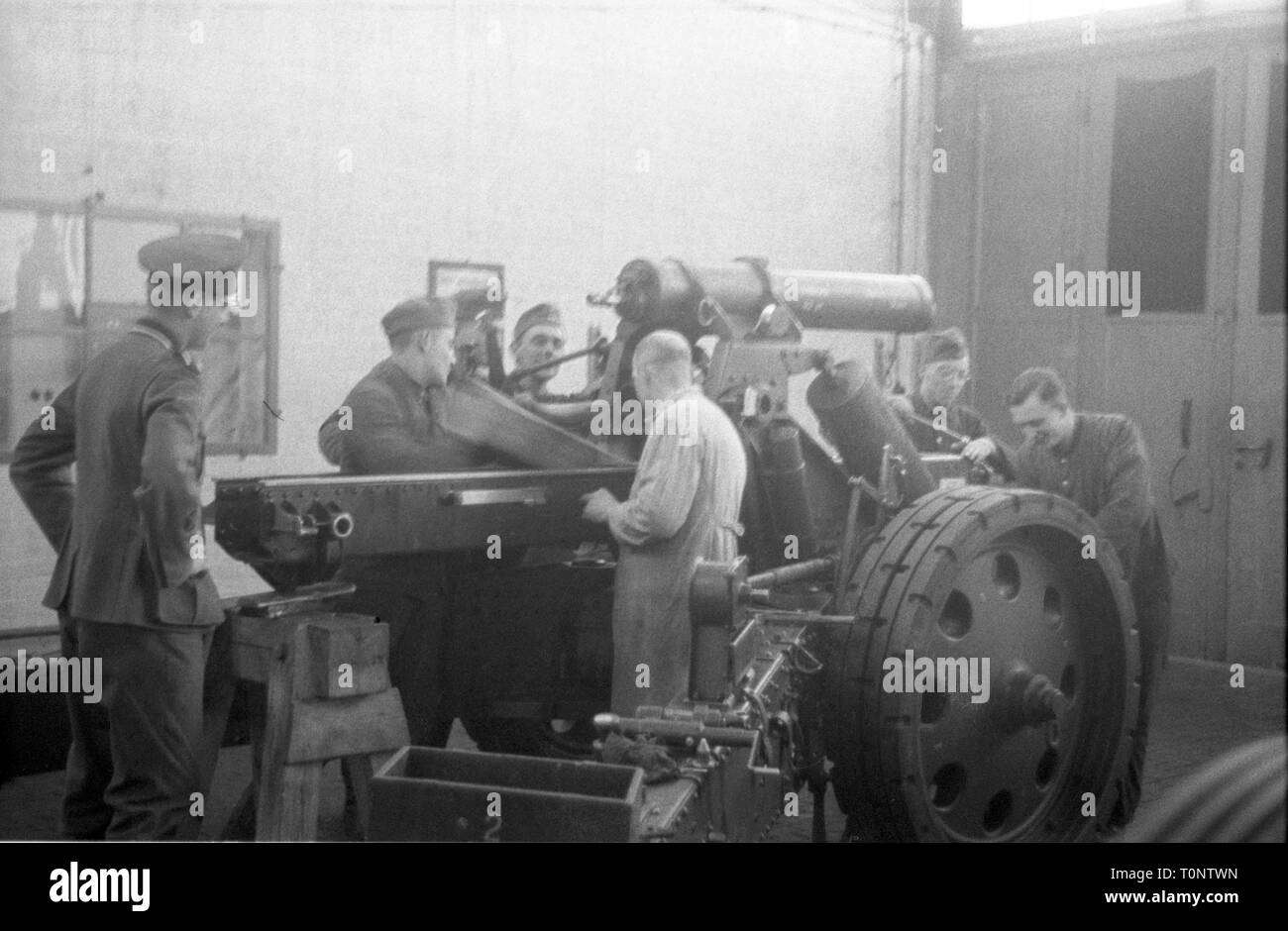 Wehrmacht Heer Schwere Kanone s.K 18 10 cm (10,5 cm) - Esercito Tedesco cannone pesante sK 18 10cm (10,5 cm) Foto Stock