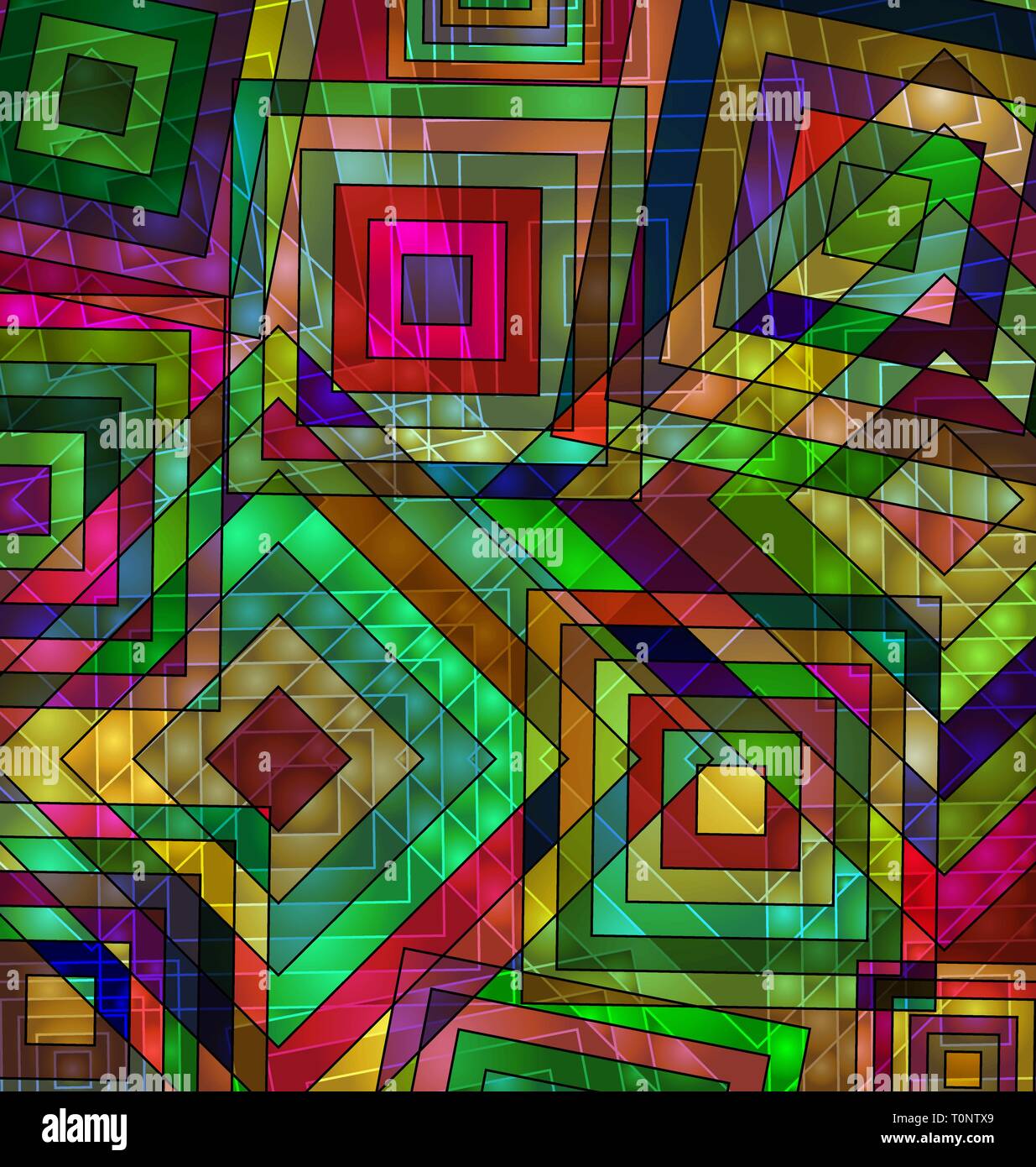Colore di sfondo immagine del caos astratto square Illustrazione Vettoriale