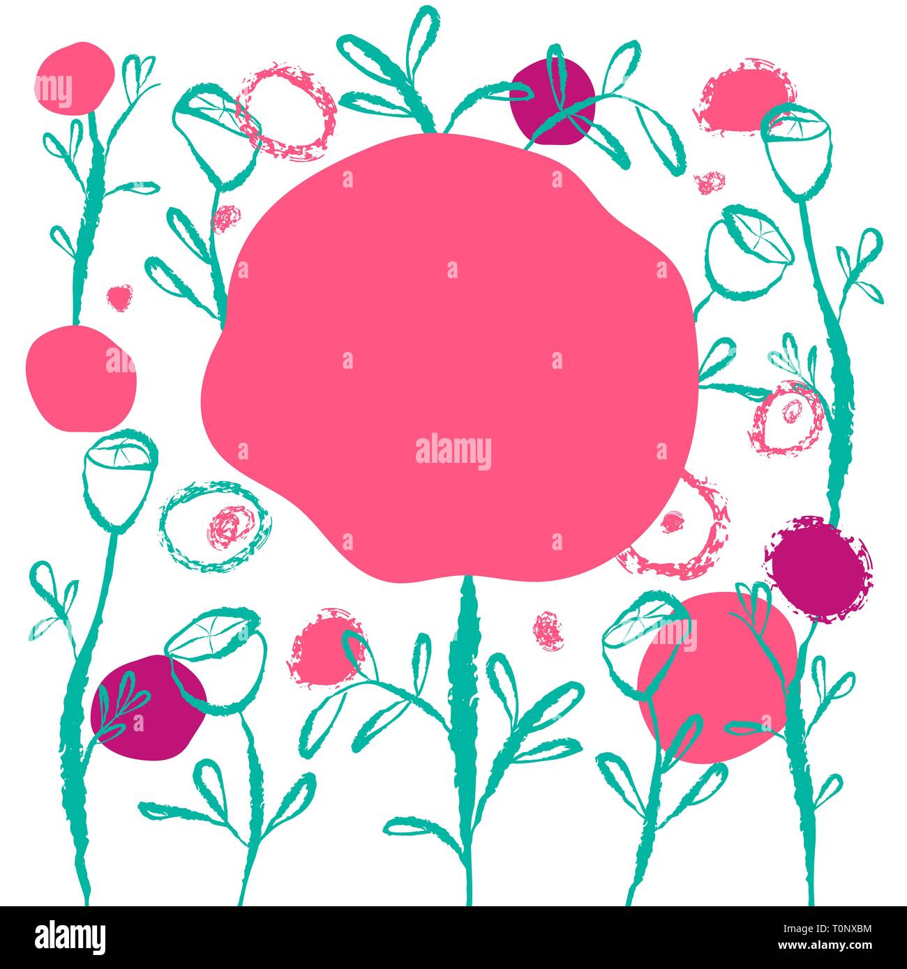 Poster floreali card Illustrazione Vettoriale