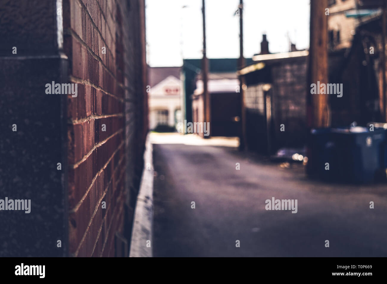 Svuotare il Salem Ohio Street Foto Stock