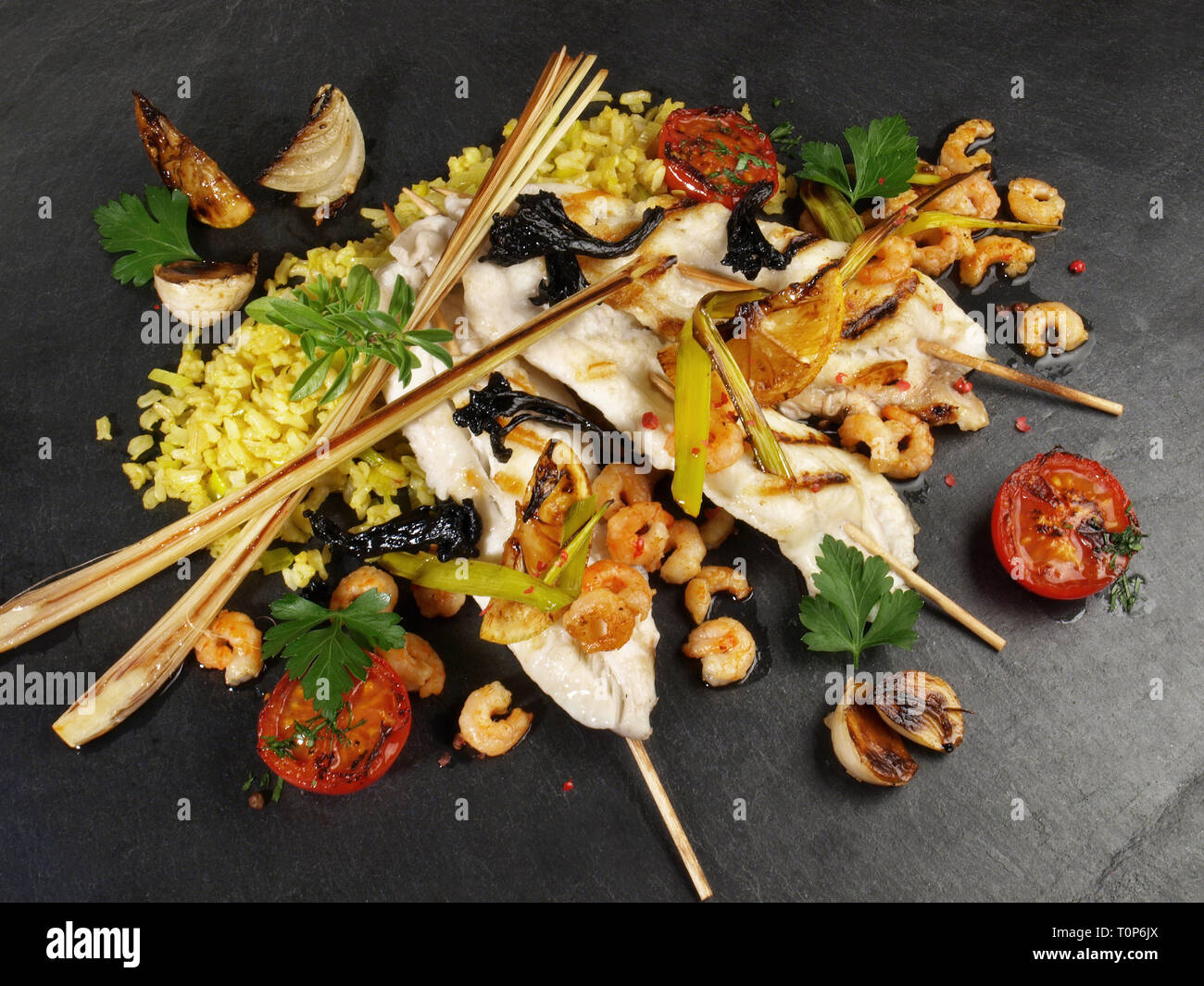 Sole - Pesci piatti in stile asiatico Foto Stock