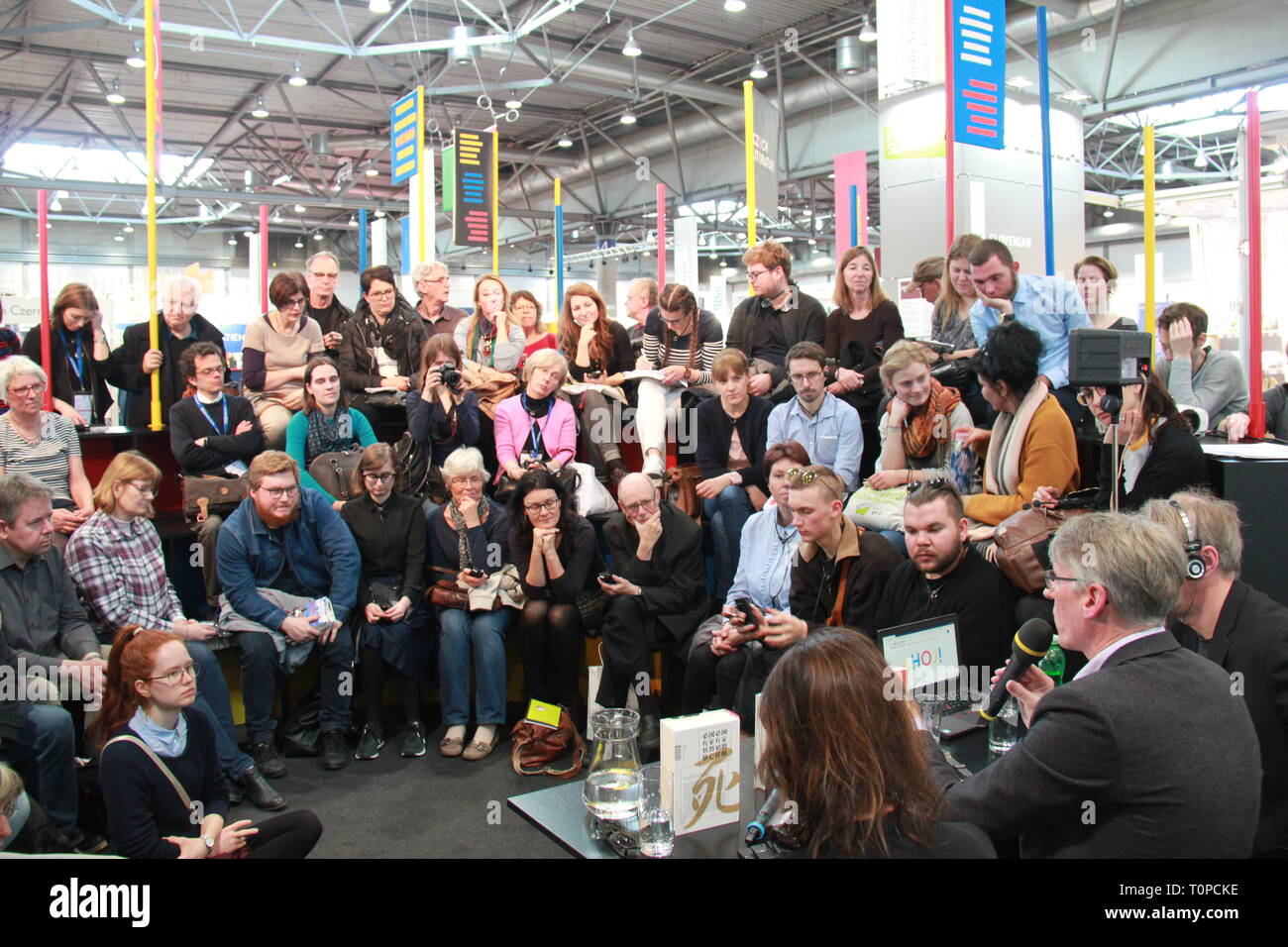 La Repubblica ceca ha aperto ufficialmente il suo stand alla fiera del libro di Lipsia a cui è ospite d'onore di quest'anno, il 21 marzo 2019, a Leipzig, Germania. (CTK foto/Martin Weiser) Foto Stock