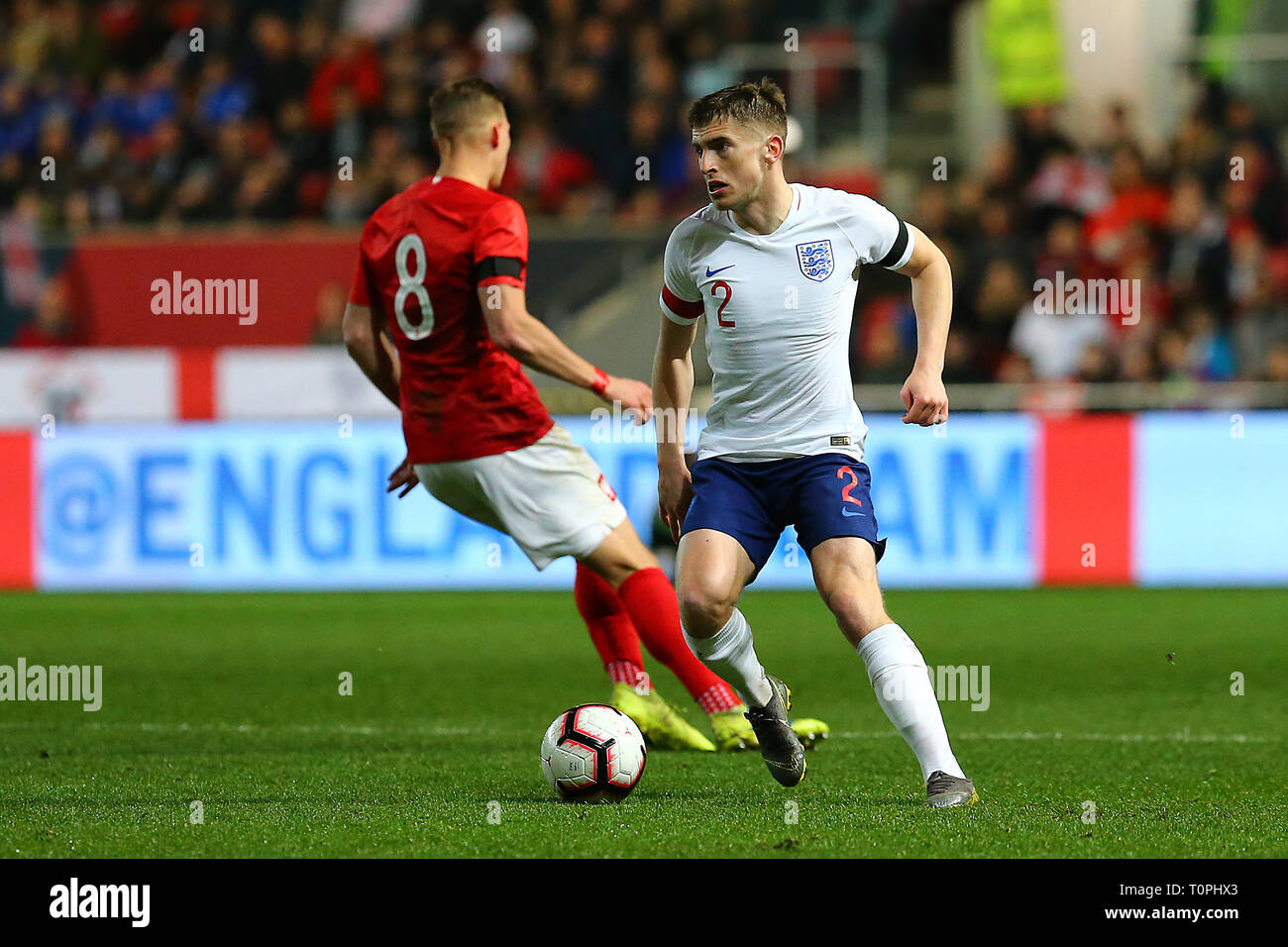 Bristol, Regno Unito. Xxi Mar, 2019. Jonjoe Kenny di Inghilterra U21s durante la International amichevole tra Inghilterra U21 e Polonia U21 a Ashton Gate, Bristol, Inghilterra il 21 marzo 2019. Foto di Dave Peters. Solo uso editoriale, è richiesta una licenza per uso commerciale. Nessun uso in scommesse, giochi o un singolo giocatore/club/league pubblicazioni. Credit: UK Sports Pics Ltd/Alamy Live News Foto Stock