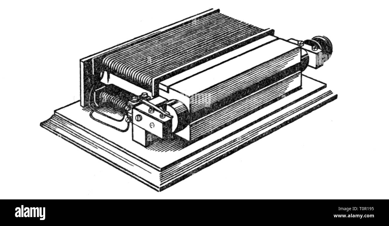 Technics, ingegneria elettrica, dinamo generatore di Werner Siemens, 1866 Additional-Rights-Clearance-Info-Not-Available Foto Stock