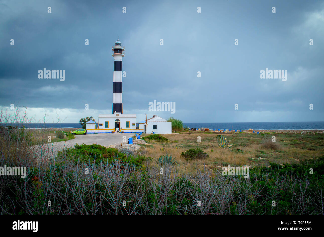 Minorca Faro di Cap de Artrutx cala N'Bosch. Spagna Foto Stock