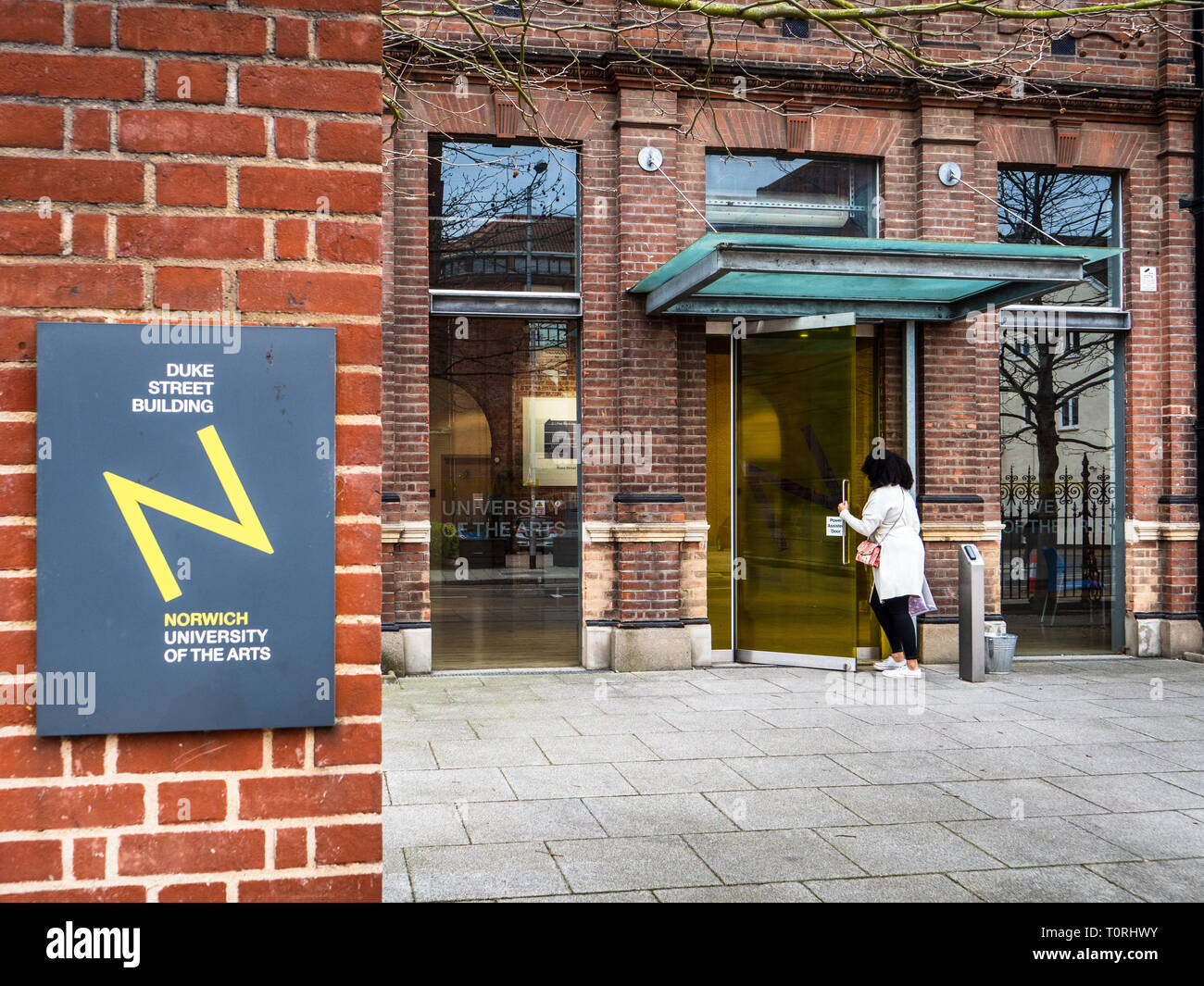 Norwich University of the Arts NUA Buildings nel centro di Norwich - Duke Street Building Foto Stock