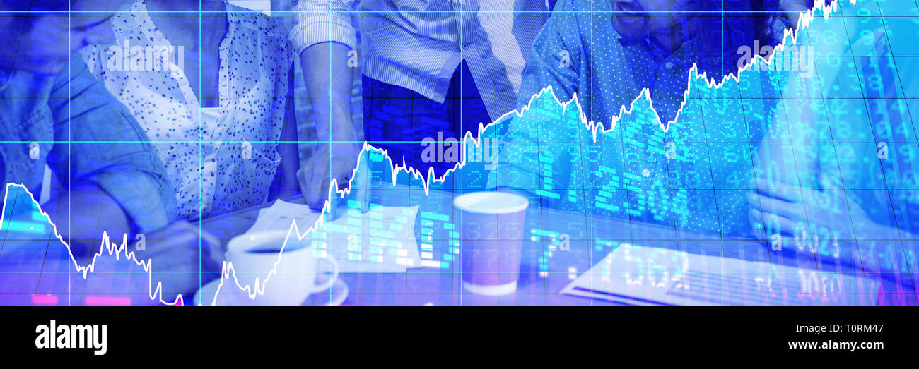 Immagine composita di titoli e azioni Foto Stock