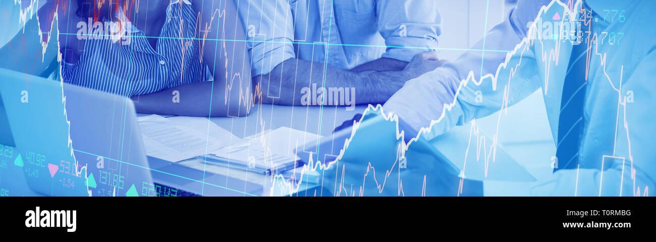 Immagine composita di titoli e azioni Foto Stock