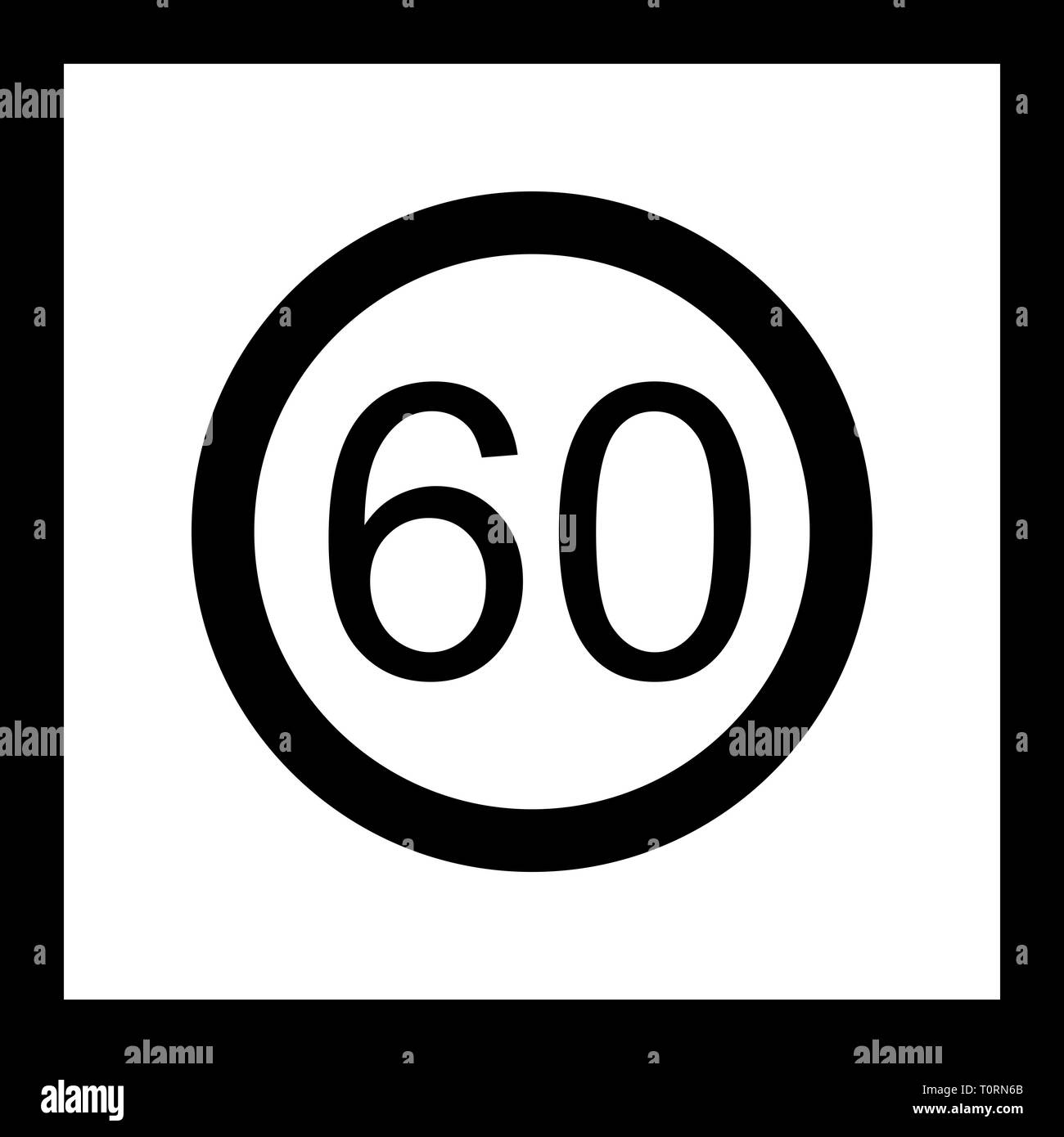 60. Compleanno Catena Con Bandierine Segnali Stradali Serie Di - Foto 3