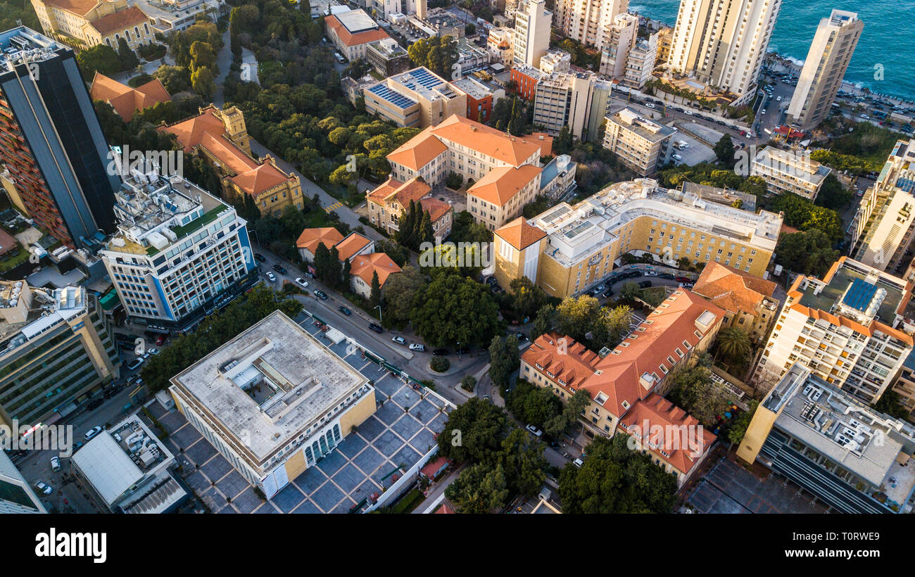 Università americana di Beirut, AUB, Beirut, Libano Foto Stock