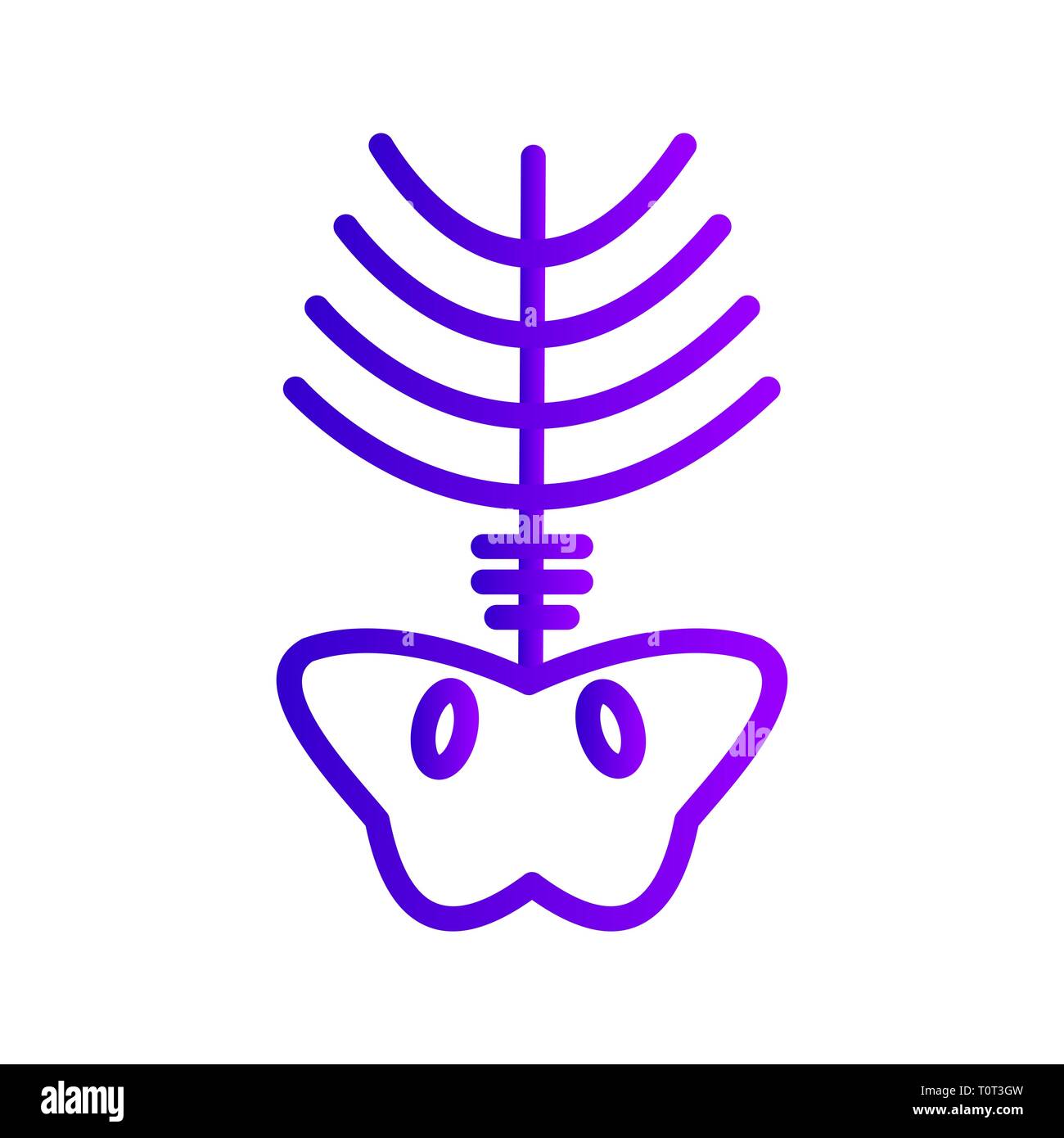 Immagine che mostra l'icona di raggi X Foto Stock