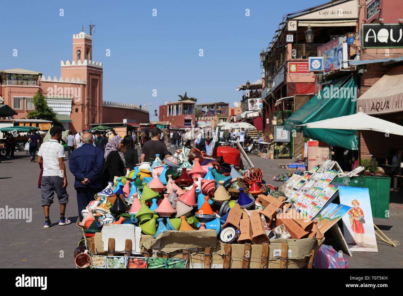 Jemaa el Fna, Medina, Marrakech, regione Marrakesh-Safi, Marocco, Africa del nord Foto Stock