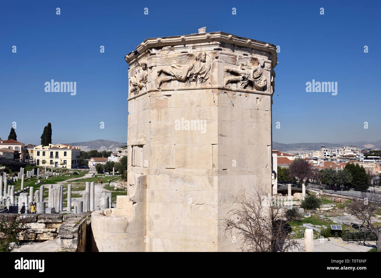 Torre dei Venti di mercato romano a Atene, Grecia Foto Stock