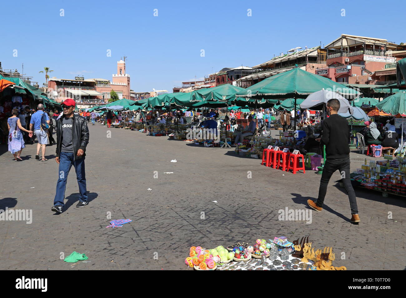 Jemaa el Fna, Medina, Marrakech, regione Marrakesh-Safi, Marocco, Africa del nord Foto Stock