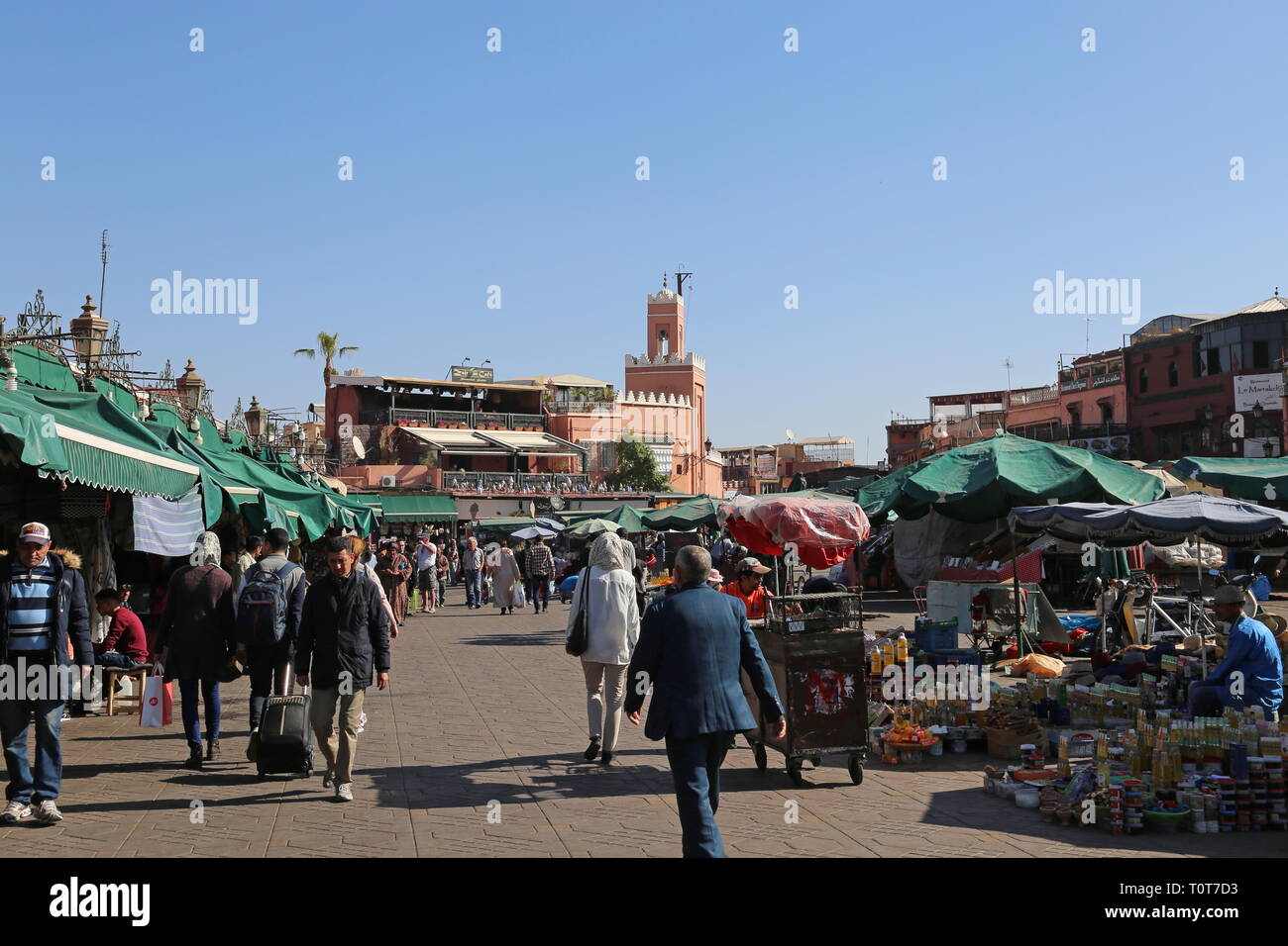 Jemaa el Fna, Medina, Marrakech, regione Marrakesh-Safi, Marocco, Africa del nord Foto Stock