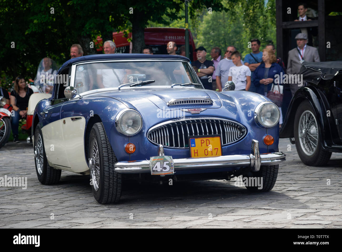 Austin Healey Mk 3000 III. Oldtimer Tatransky 2018. Tatranska Lomnica, Slovacchia Foto Stock