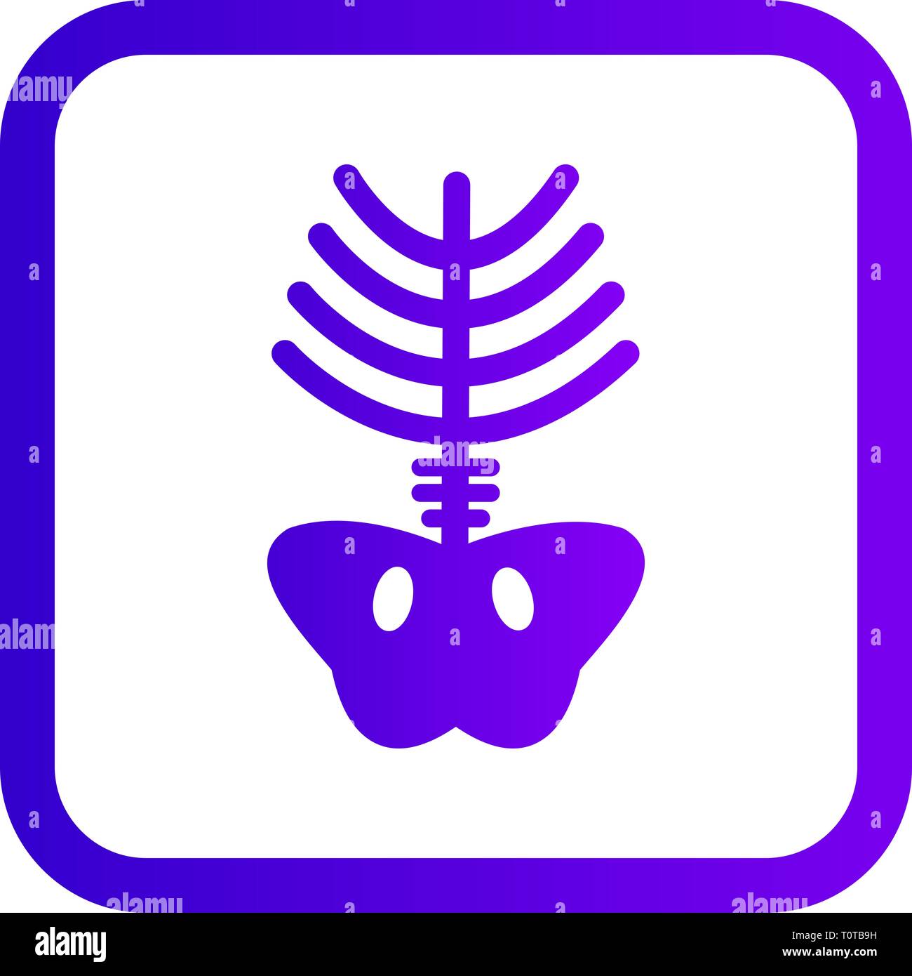 Immagine che mostra l'icona di raggi X Foto Stock