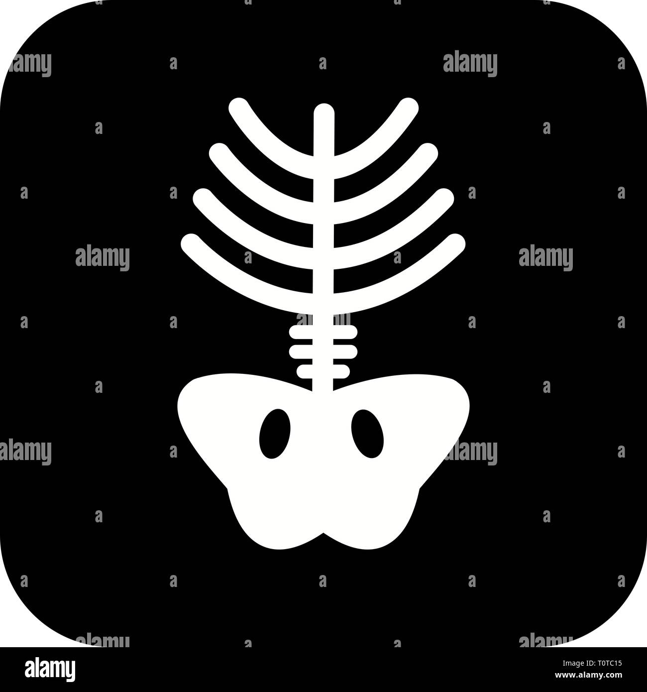 Immagine che mostra l'icona di raggi X Foto Stock