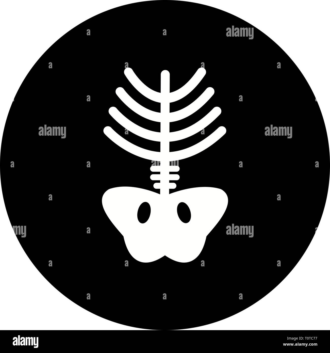 Immagine che mostra l'icona di raggi X Foto Stock