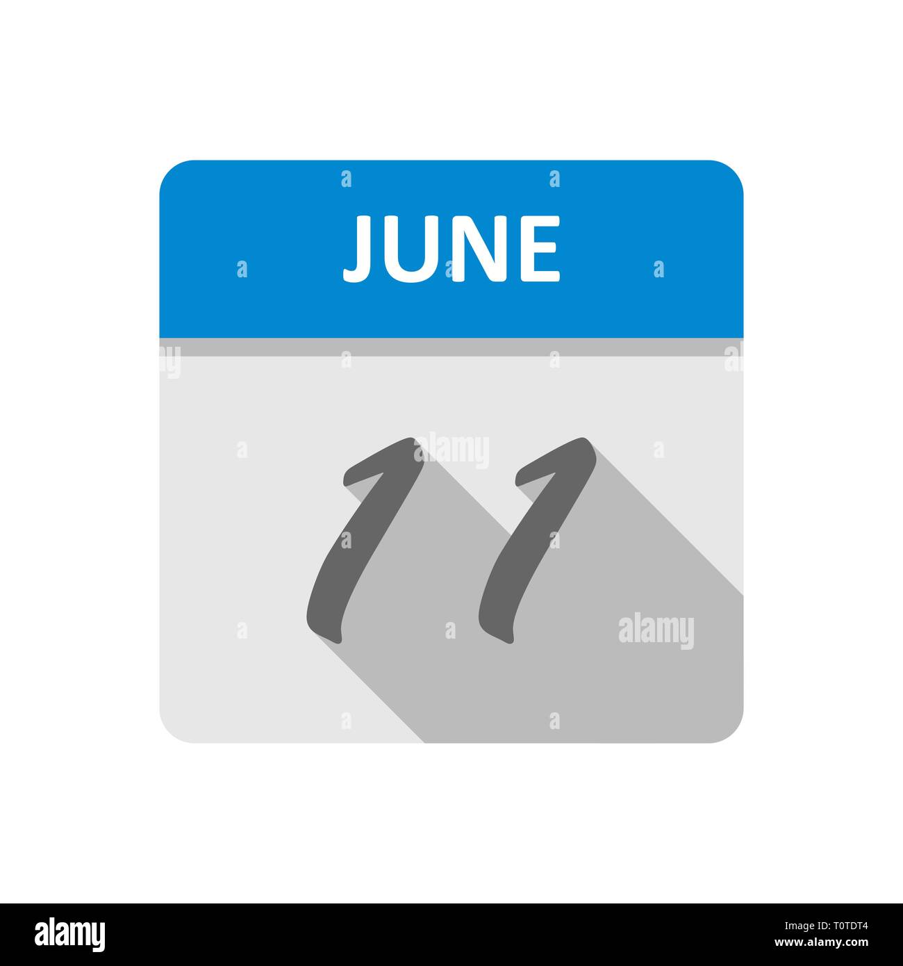 Giugno undicesimo data su un singolo giorno calendario Foto Stock