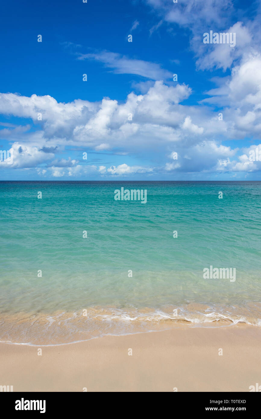 Bordo d'acqua su Alleynes Bay Beach, Holetown, St James's Parish, Barbados, Piccole Antille, dei Caraibi Foto Stock