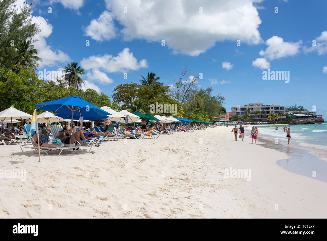 Rockley Beach/Accra Beach, Bridgetown distretto, Christ Church, Barbados, Piccole Antille, dei Caraibi Foto Stock