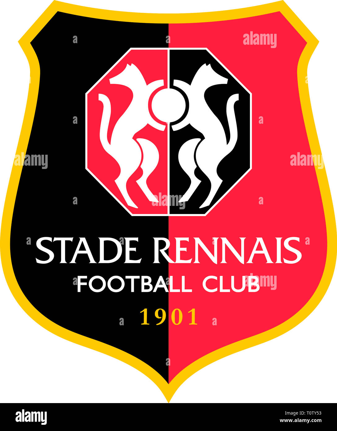 Logo della nazionale di calcio francese Stade Rennes Football Club SRFC -  Francia Foto stock - Alamy