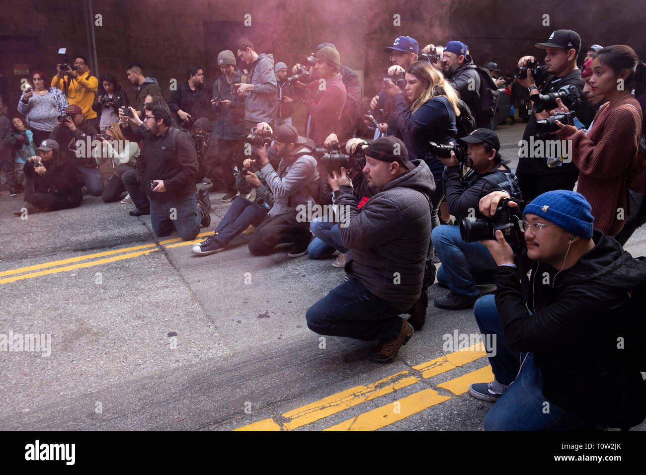 Il centro cittadino di Los Angeles, California, Stati Uniti d'America Foto Stock