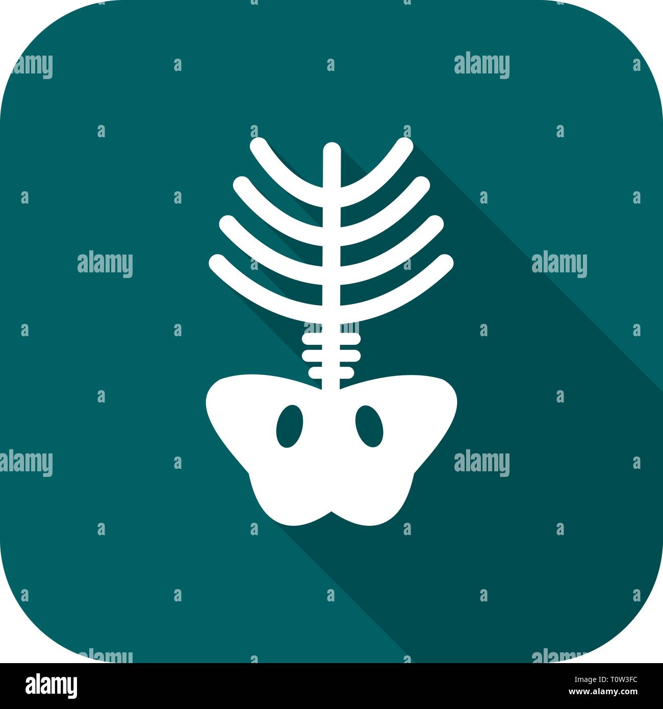 Immagine che mostra l'icona di raggi X Foto Stock