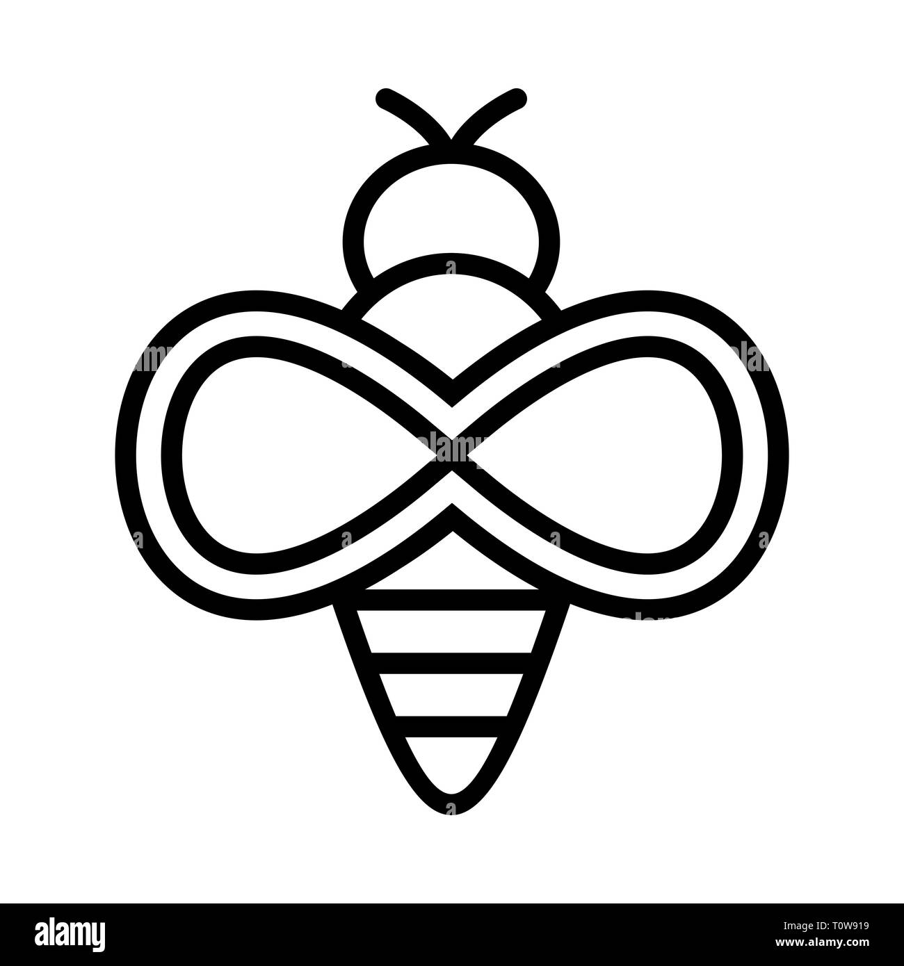 Immagine che mostra l'icona di Bee Foto Stock