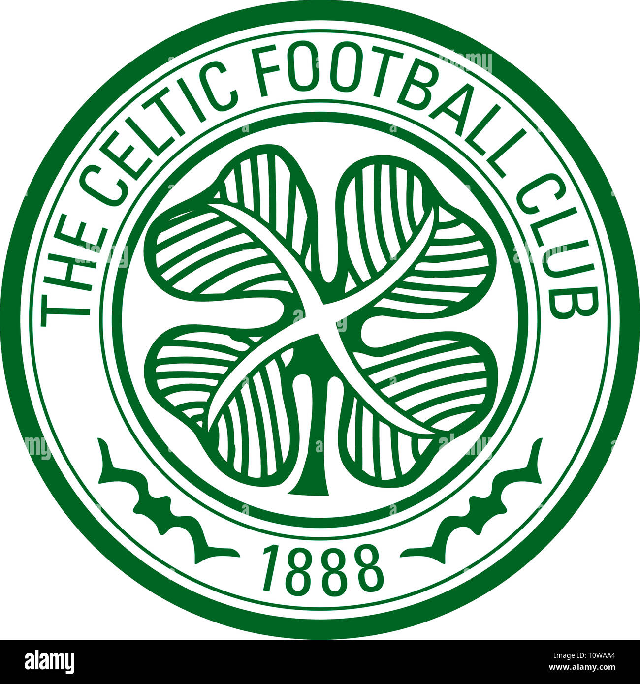 Logo della Scottish Football team Celtic Glasgow - Regno Unito. Foto Stock