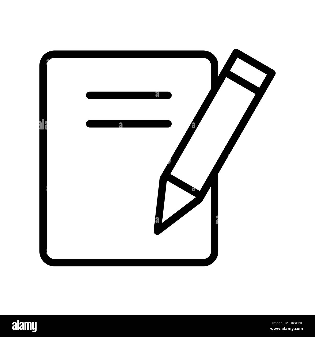 Immagine icona delle note Foto Stock