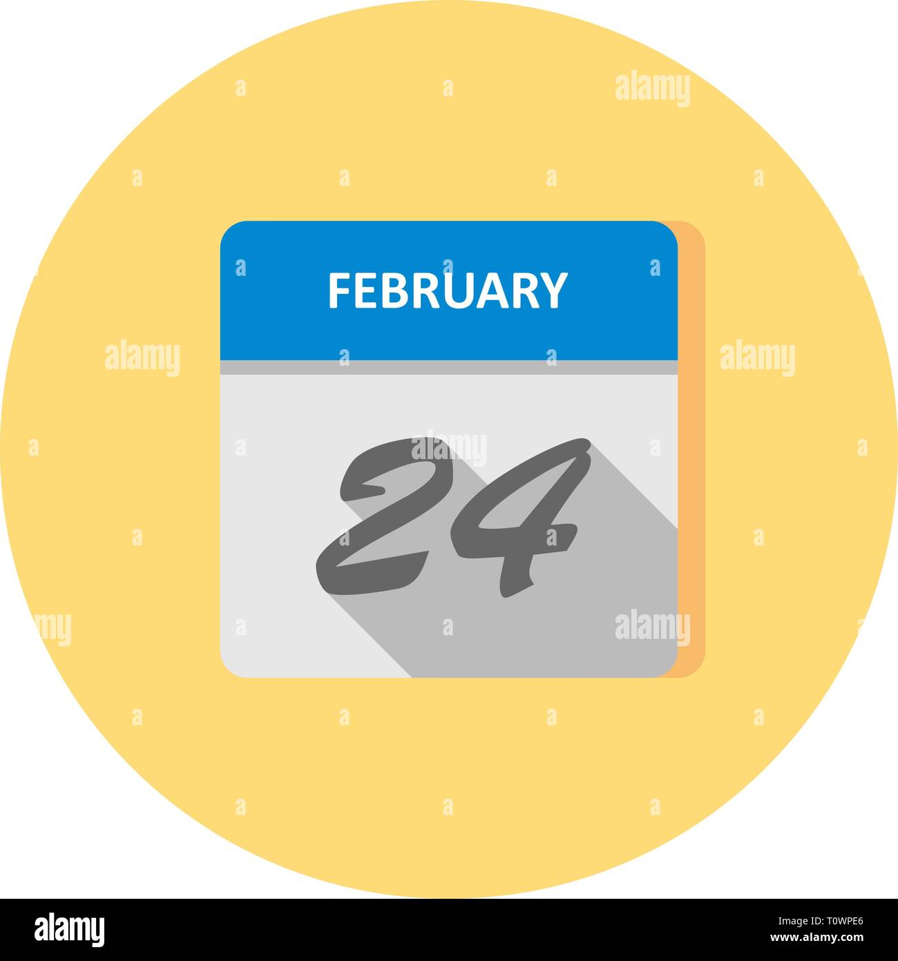 Icona del 24 febbraio immagini e fotografie stock ad alta risoluzione