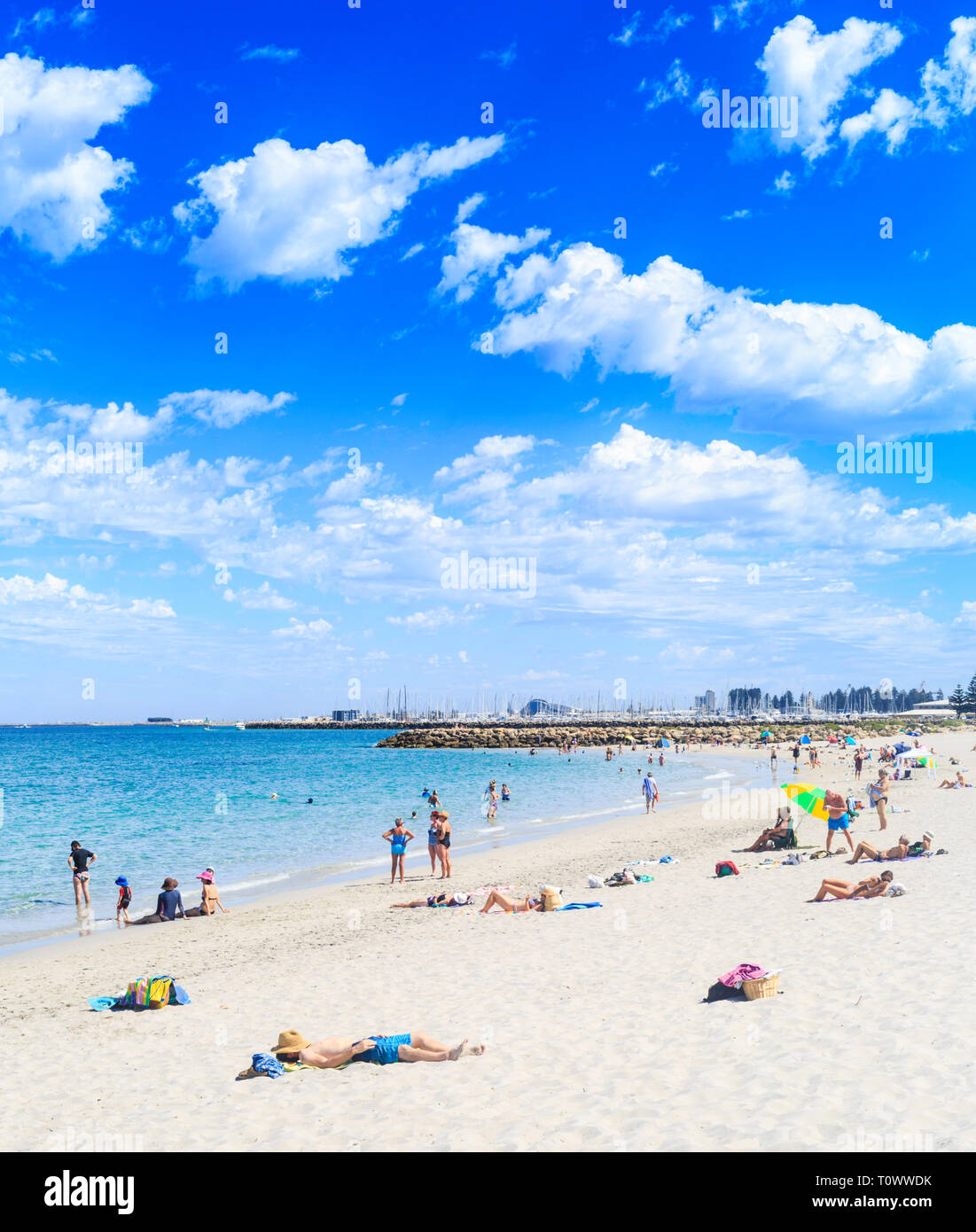 South Beach in un giorno d'estate. Fremantle, Australia occidentale Foto Stock