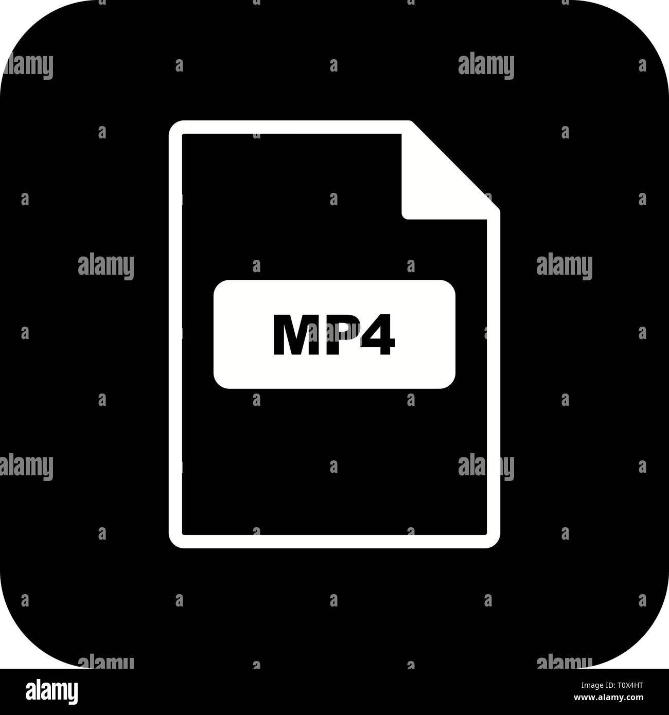 Illustrazione MP4 icona Foto Stock