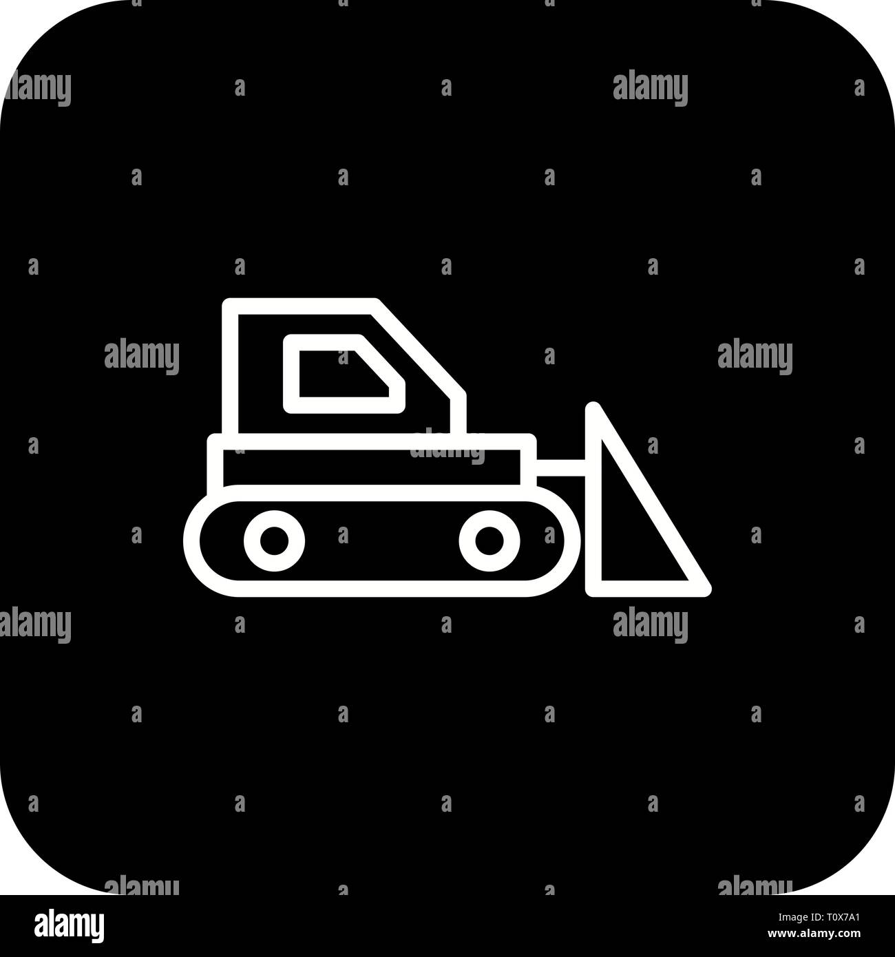 Immagine che mostra l'icona di Bulldozer Foto Stock