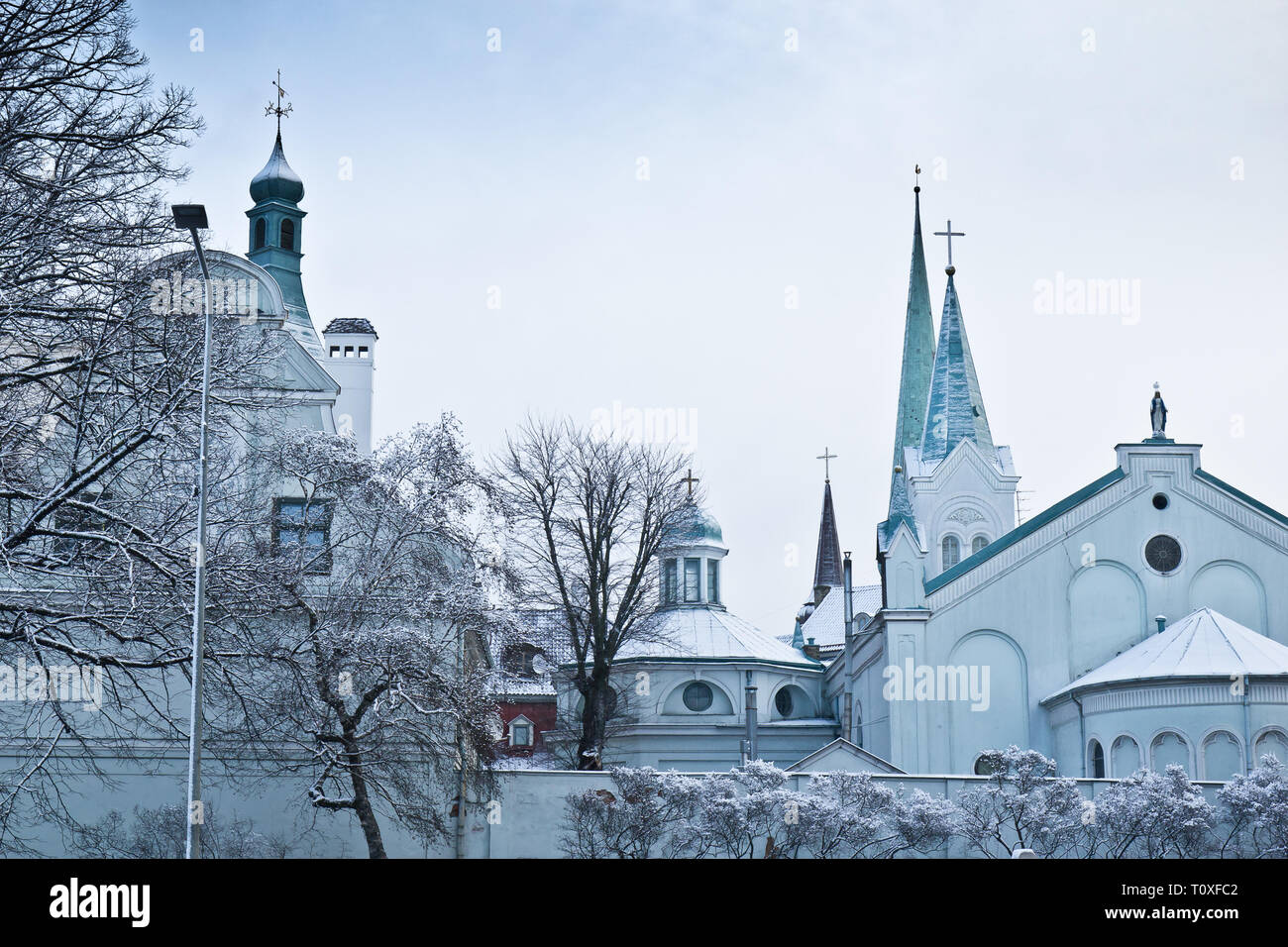 La Chiesa cattolica in Riga, Lettonia Foto Stock