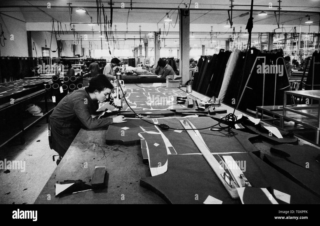 Industria tessile, 1963 Foto Stock