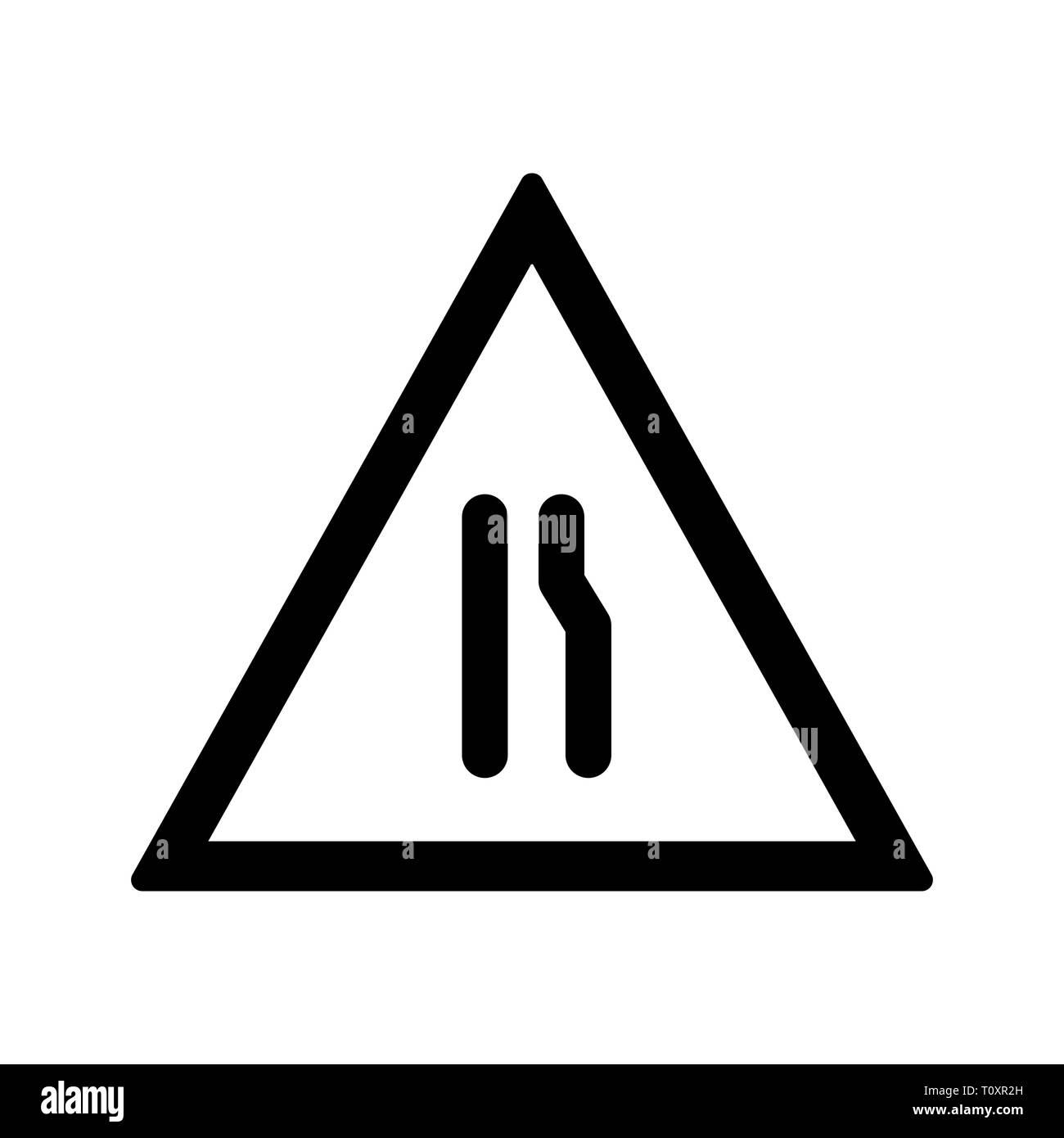 Immagine che mostra la strada a doppia carreggiata Icona Avanti Foto Stock