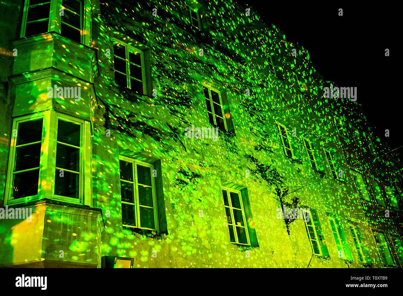 L'Italia, Trentino Alto Adige, Bressanone, acqua Light Festival Foto Stock