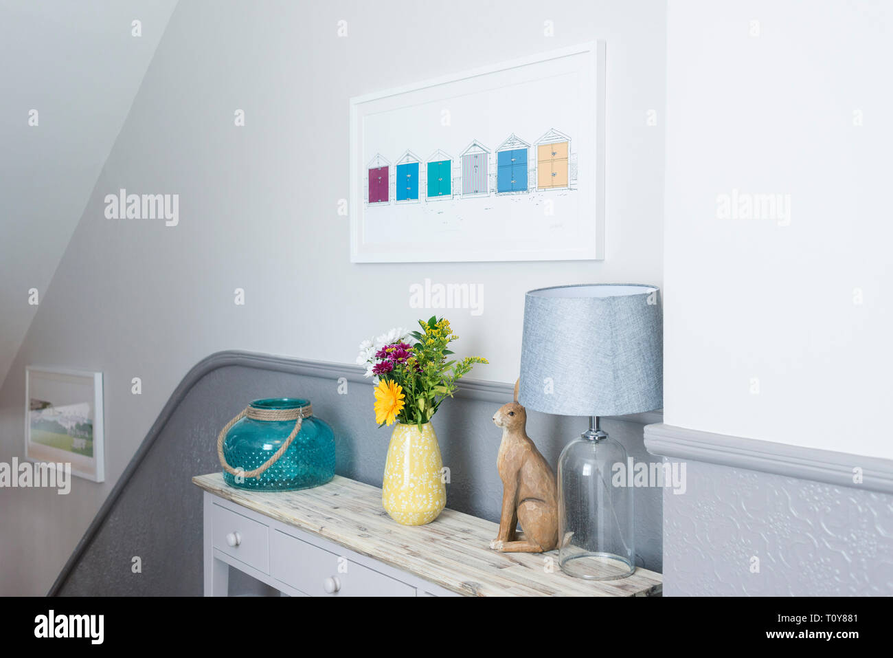 La fotografia di interni di un corridoio di una casa georgiana Foto Stock