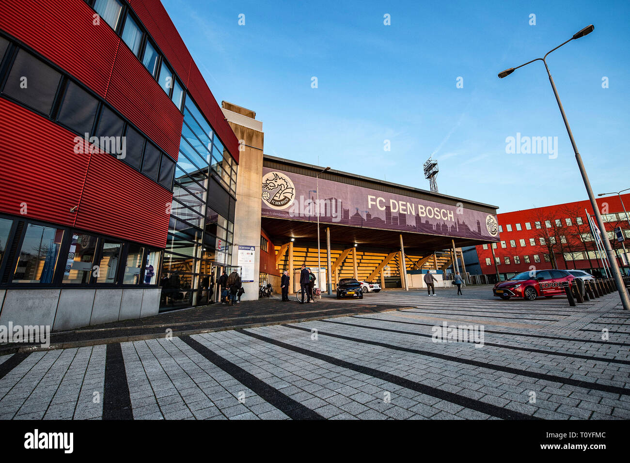 DEN BOSCH, 22-03-2019, Stadion De Vliert, Keuken Kampioen Divisie, Den Bosch - Telstar, stagione 2018 / 2019, vista esterna dello stadio Foto Stock