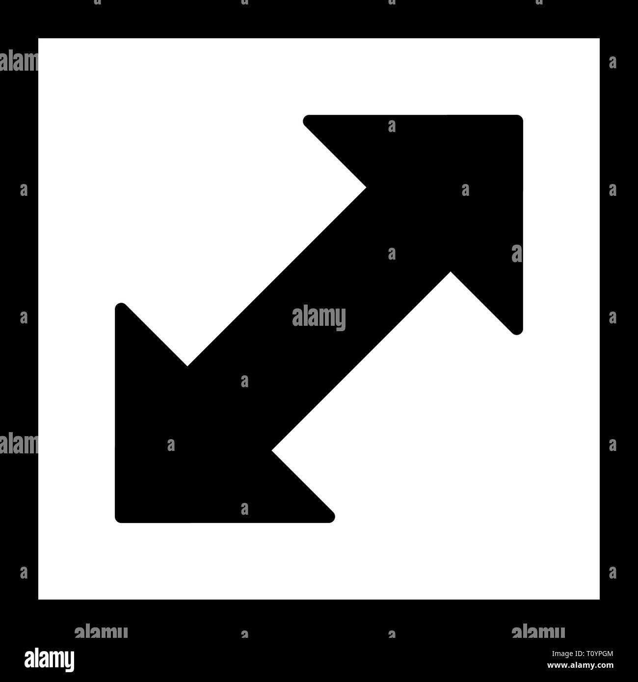 Immagine Icona a doppia freccia Foto Stock