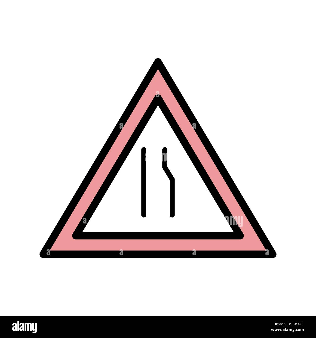 Immagine che mostra la strada a doppia carreggiata Icona Avanti Foto Stock