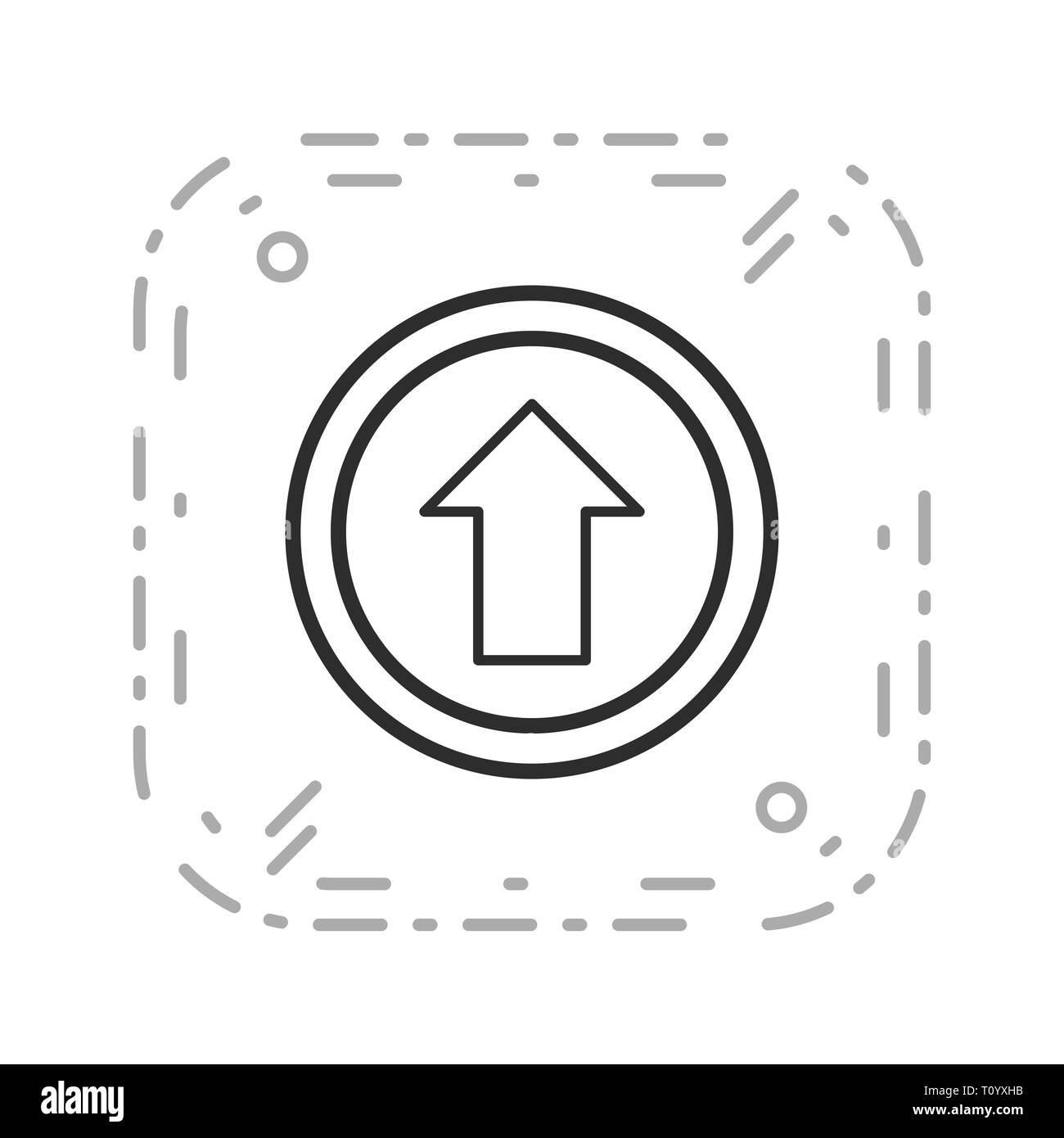 Illustrazione andare dritto icona Foto Stock